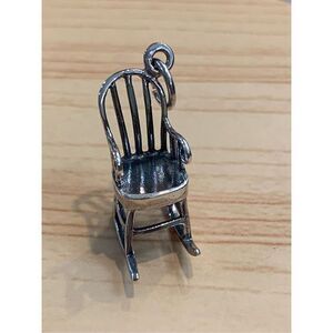 .925 Vintage American Rocking Chair Sterling Silver Jewelry Charm